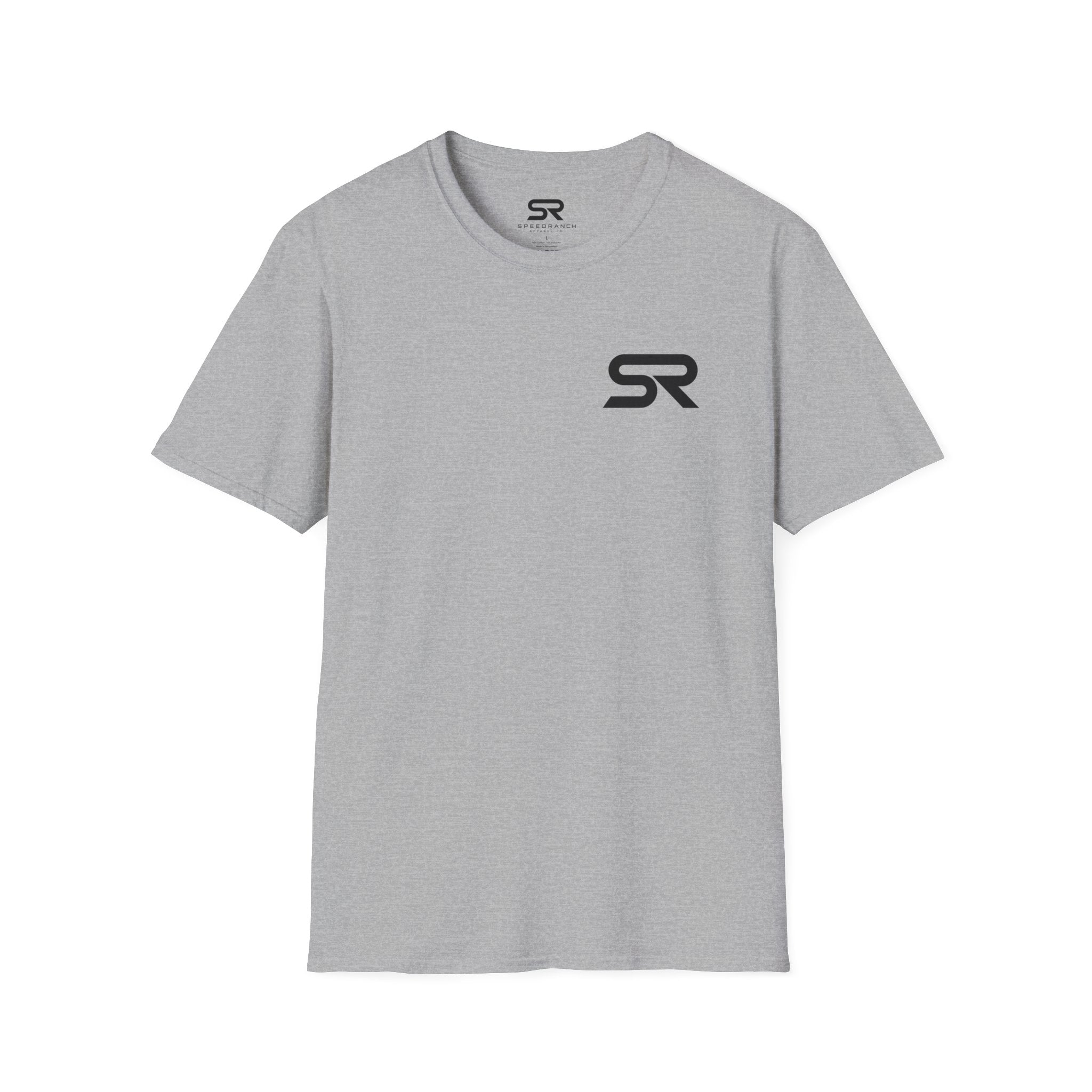 SR Minimal Logo T‑Shirt — Casual Branded Tee for Everyday Wear