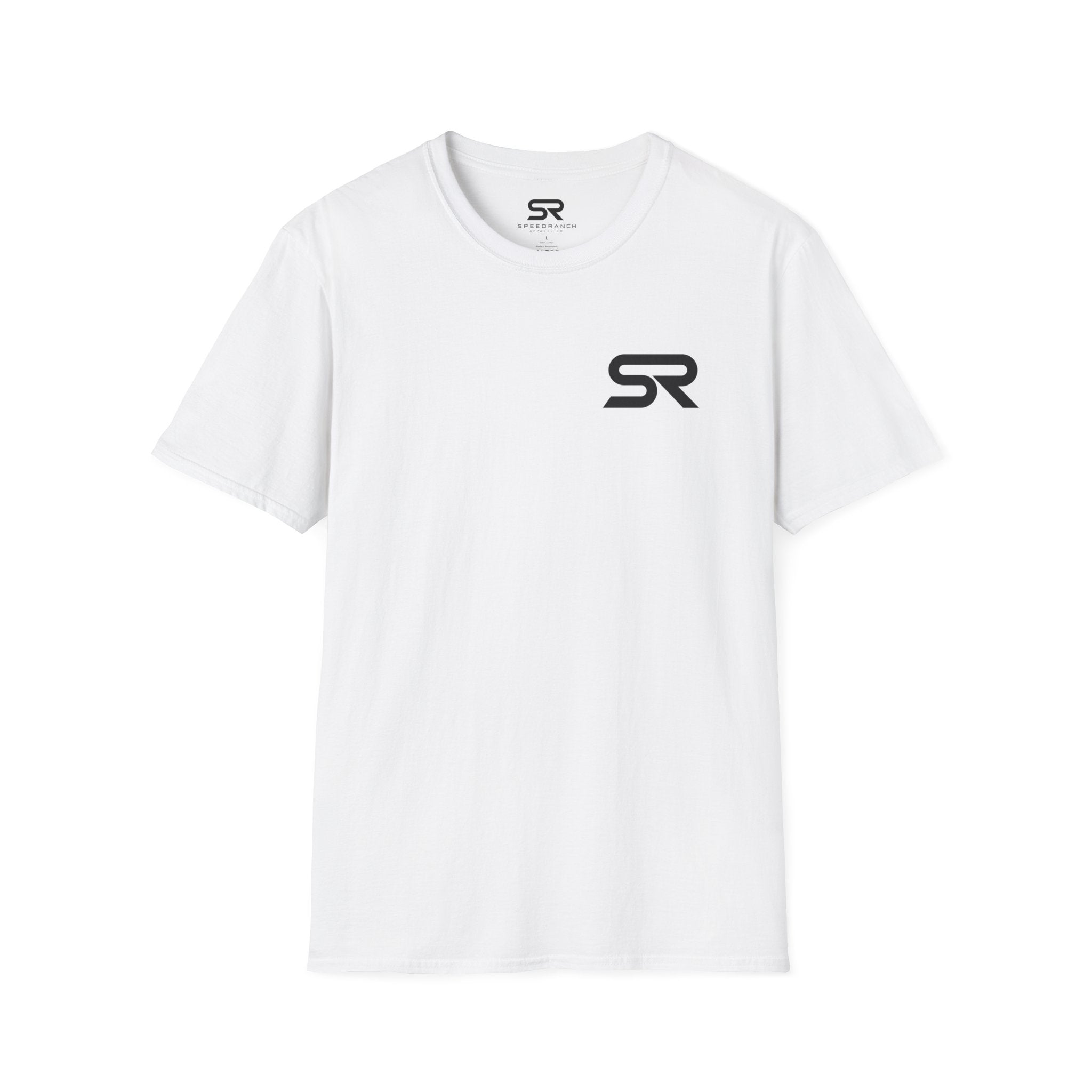 SR Minimal Logo T‑Shirt — Casual Branded Tee for Everyday Wear