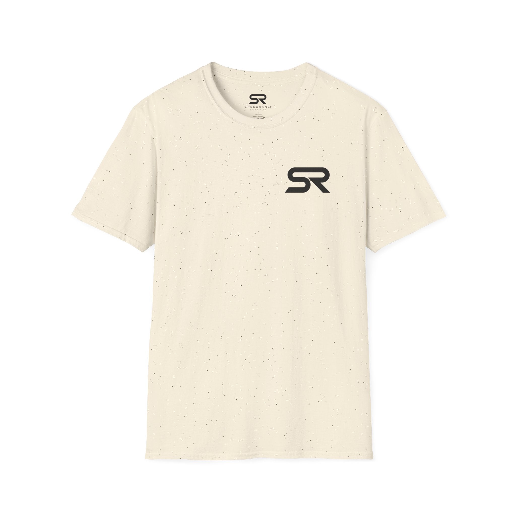 SR Minimal Logo T‑Shirt — Casual Branded Tee for Everyday Wear